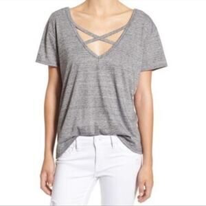 socialite cross front strappy tshirt